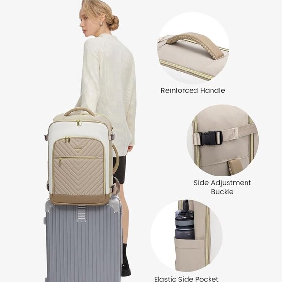 Large Travel Backpack for Women, TSA Carry on Backpack for Airplanes, 40L Person - Picture 9 of 9